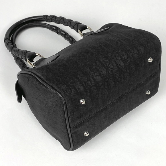 Dior Pattern Mini Handbag  Trotter Christian Nylon Black - Picture 1 of 7